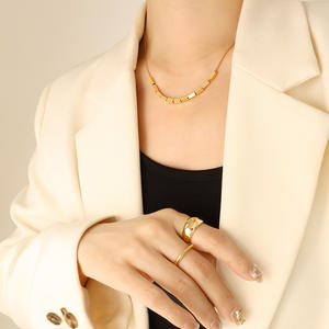 Collana girocollo a tubo quadrato con catena in acciaio inossidabile 316L di nuovo Design per donna <span class=keywords><strong>P226</strong></span> - Product Image 2