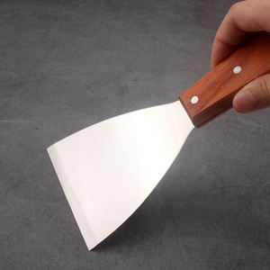 Acier inoxydable Pancake <span class=keywords><strong>Cuisson</strong></span> Maison Cuisine Fer À Frire <span class=keywords><strong>Plaque</strong></span> Barbecue Manche En Bois <span class=keywords><strong>Grattoir</strong></span> - Product Image 2