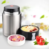 Boîte à lunch isotherme grande capacité 800ML/1000ML, conteneurs portables en acier inoxydable pour aliments et soupes, flacons sous vide, thermos
