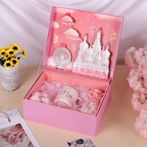 Stationery Valentine's Day <b>Wedding</b> Three-dimensional Clamshell <b>Gift</b> <b>Box</b> with Matt Lamination Paperboard and Recycled Materials - Product Image 5