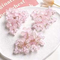 Strass en gros, appliques 3D en cristal en forme de fleurs pour robes de mariée, vêtements, chaussures, pinces à cheveux, accessoires pour cheveux, boucles d'oreilles