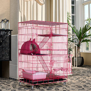 Kapalı büyük taşınabilir yetiştiriciliği Metal kedi gösterisi kedi kafesleri satılık tekerlekler ile muhafazaları ucuz - Product Image 4