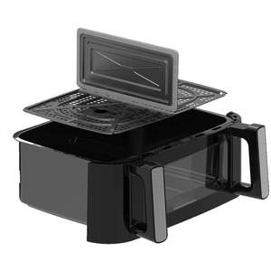 <span class=keywords><strong>Friteuse</strong></span> à air multifonctionnelle avec panneau de commande numérique TFT et <span class=keywords><strong>double</strong></span> compartiment, four à air électrique intelligent de 8 L - Product Image 3