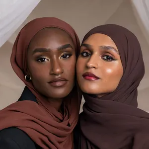 Luxe Viscose Doux Écharpe Musulman Hijab Solide Foulard Tête Wrap Islamique Wraps Châle Foulard Femme Hijab Femmes