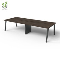 Table de conférence sur pieds IULTRA moderne, plateau haut en MDF, pour bureaux et écoles, collaboration et réunions