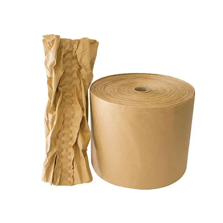 クラフト紙環境にやさしくリサイクル可能充填材100% 生分解性クラフト紙エアクッションクラフト折りたたみ紙