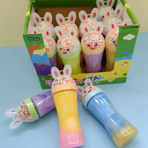 Botellas de Slime de Conejitos Coloridos con Perlas, Juguete de Plástico para Niños de 2 a 4 Años, Set de Accesorios de Plastilina Unisex - Product Image 3