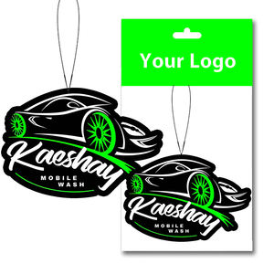 맞춤형 사과 디자인 고급 휴대용 종이 자동차 방향제 라벤더 코롱 홍보용 차량용 방향제 - Product Image 2