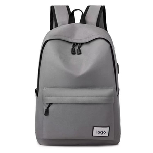 Klasik tasarım su geçirmez laptop sırt çantası şarj portu hafif kolej okul siyah bookbag açık rahat sırt çantası - Product Image 2