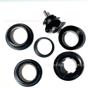 Mountain Bike Headset 44mm Locking <b>Beaded</b> Bowl <b>Set</b> Durable for Machined Black Handlebar Clamp 28.1-29.5mm Steerer 31.8mm Made - Product Image 4