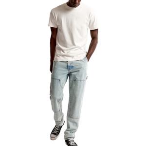 Chemise pour homme en coton respirant confortable à col rond imprimée de haute qualité - Product Image 1