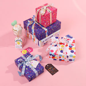 Venta al por mayor 80g cumpleaños papel Kraft 43*300cm regalo de lujo embalaje personalizado rollo de papel de regalo - Product Image 6