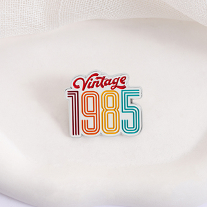 Pin de Esmalte Vintage Edición Limitada <span class=keywords><strong>1985</strong></span>, Broche Retro de Aleación, Insignia para Solapa o Mochila, Accesorio de Moda, Regalo para Amigos - Product Image 3