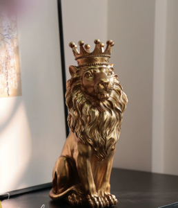 Escultura de Resina de Animal para el Hogar, Sala de Estar, Oficina, Escritorio, León de la Fortuna de Estilo Francés Vintage, Arte Europeo, Decoración de Año Nuevo - Product Image 2