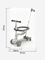 Trottinette pour tout-petits 4-en-1 pliable avec siège, poignée amovible et design moderne, légère pour enfants, fournisseur chinois