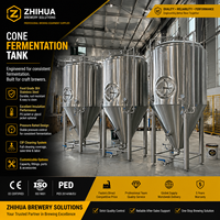 Fermenteur à bière de 3000 L en acier inoxydable, réservoir de fermentation conique Unitank pour équipement de brasserie artisanale commerciale