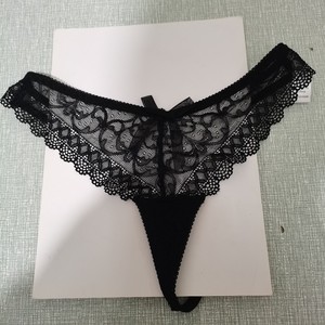 Culottes string sexy en dentelle européenne et américaine à taille basse, pas besoin de les enlever, culottes triangle sexy avec strass - Product Image 4