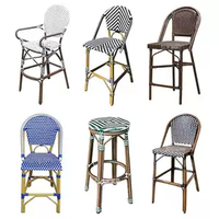 Chaise en rotin, table à manger en marbre, restaurant, café, jardin extérieur, table et chaise de bistrot français