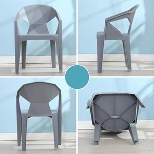 <span class=keywords><strong>Chaise</strong></span> en plastique d'extérieur au design simple et coloré, prix bas, sortie d'usine, pour salle à manger et chambre à coucher - Product Image 3