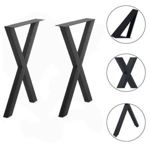 Iron Metal <b>Table</b> Legs X Shape Frame Leveling Feet for Hospital & Living Room Use Powder Coated DIY <b>Table</b>/Desk/<b>Bench</b> Legs - Product Image 3
