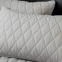 Taies d'oreiller et housses de coussin de luxe pour hôtel, en polyester imperméable 300TC, motif losanges, lavables