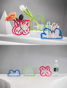 Splendidi disegni colorato acrilico da tavolo vaso di fiori