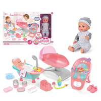 14 pouces 12 sons eau potable pipi Reborn fille Silicone bébé poupée semblant jouer jouets pour enfants filles poupées accessoires jouet