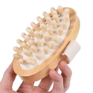 Femcery Naturholz Anti Cellulite Massage gerät Körper abnehmen Zirkulation bürste Muskel Relax Palm Sauna Spa Bad Massage - Product Image 3