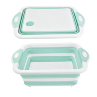 Haute qualité cuisine Silicone PP maison pliante planche à découper pliable vente chaude barbecue préparation baignoire planche à découper en plastique