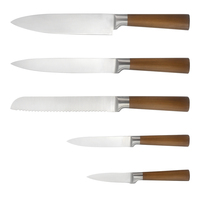 Vente en gros Yangjiang Ensemble de couteaux professionnels de chef de cuisine royal à prix compétitif Chef japonais Logo personnalisé avec bloc de bois