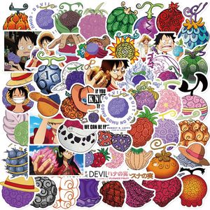 50 autocollants One Piece Luffy Fruit du <span class=keywords><strong>Diable</strong></span>, autocollants en vinyle imperméables pour ordinateur portable, skateboard, bagages - Product Image 3