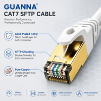 Cable de Red Ethernet Cat7 SFTP de 10 Gbps con Doble Blindaje, Cobre Puro para Entretenimiento en Hogares Inteligentes, Compra al por Mayor