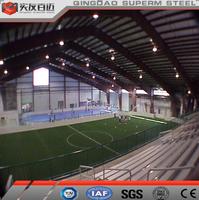 Bâtiment de structure en acier de haute qualité, préfabriqué, salle de football en salle, structure en acier, bâtiment de stade de football