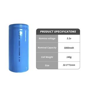 Литий-железо-фосфатный (LiFePO4) аккумулятор HS 32700, 3.2В, 5000мАч, высокой емкости, для электровелосипедов, цилиндрический, 2000 циклов - Product Image 2