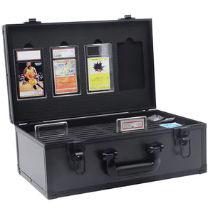 Boîte de rangement pour cartes de collection en alliage d'aluminium avec fenêtre de présentation, pour cartes gradées PSA, avec serrure TSA - Product Image 1