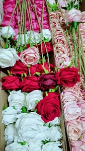 Flores <span class=keywords><strong>de</strong></span> Rosa <span class=keywords><strong>de</strong></span> Seda <span class=keywords><strong>Artificial</strong></span> Borgoña <span class=keywords><strong>de</strong></span> Tallo Largo, las Más Vendidas <span class=keywords><strong>de</strong></span> <span class=keywords><strong>Amazon</strong></span>, para Decoración del Hogar y Bodas - Product Image 5