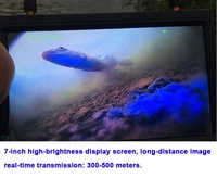 GPS Baitboat 5.8G FPV Cable 7 "Lcd Monitor Live Video Deep Sea Underwater CCTV Night Vision Dual Hull Fishing Bait Boat Camera