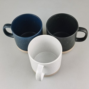 Ly trà gốm sứ phối màu tùy chỉnh hai màu, cốc cà phê gốm sứ có vân - Product Image 2