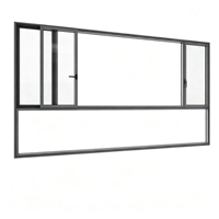 Ventanas Corredizas Horizontales con Apertura Inclinable Hacia Adentro, Resistentes a la Humedad y al Niebla, Doble Acristalamiento Aislante, Ventana de Aluminio
