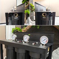 Système de filtration triple BB blanc 20x4,5 pouces à couverture intégrale avec filtres pour éliminer les sédiments, les impuretés, le tartre, les chloramines et les bactéries de l'eau