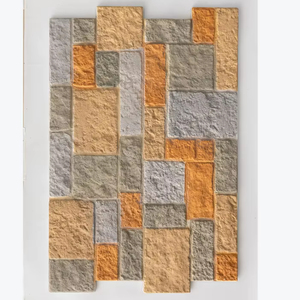 Văn hóa đá giả gạch đá nhân tạo Veneer tường chống ô nhiễm có thể tái chế biệt thự trong nhà ứng dụng hình học - Product Image 1