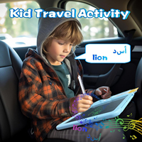 Máquina de Aprendizaje Temprano Bilingüe Árabe-Inglés para Niños, Lector de Tarjetas Flash con Tableta de Dibujo, Juguete Educativo
