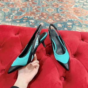 Mùa xuân mùa Hè Thiết kế tương phản Nhọn Da cô gái 'thấp gót giày denim Kitten gót - Product Image 2