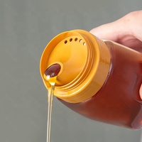 Bouteille vide en plastique PET pour miel et condiments, 300g, 500g, 1kg, avec bec verseur anti-goutte à reflux, pour sérigraphie