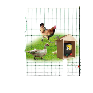 Kit de Malla Eléctrica para Aves de Corral de Fácil Instalación, 48' x 164', 0.12 Joules, Valla para Pollos y Patos, Rejilla, Puertas - Product Image 1