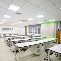 Table hexagonale de laboratoire scolaire, banc de travail, table d'ordinateur pour étudiants, table de laboratoire, banc de travail, bureau scolaire