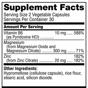 Capsules de complexe zinc-magnésium-vitamine B6 OEM ODM, 60 unités, fournisseur en gros de marques privées - Product Image 3