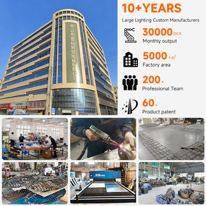 Einfache Installation Innendekorations-Glaslampenschirm Pendelleuchte Hochwertige Restaurant-Hotel-Lobby Metall-Kristall-Kronleuchter - Product Image 4