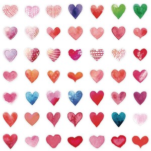 Autocollants personnalisés pour la Saint-Valentin en forme de cœur, autocollants imperméables en PVC pour ordinateur portable, téléphone, <span class=keywords><strong>tablette</strong></span>, autocollants personnalisables pour scrapbooking et journal - Product Image 5