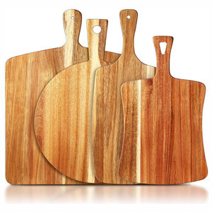 Planche à découper en bambou cadeau de pendaison de crémaillère avec poignée pour servir et <span class=keywords><strong>boucher</strong></span> <span class=keywords><strong>bloc</strong></span> à découper en bois - Product Image 1